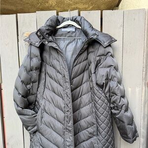 Kenneth Cole Reaction Puffer Coat with faux fur hood